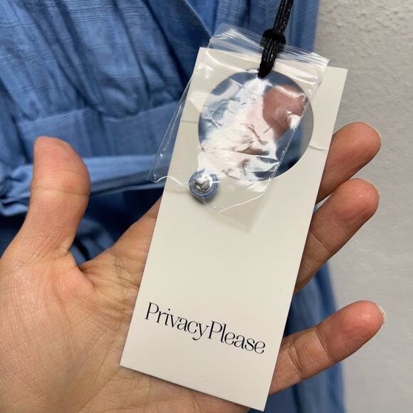 NWT Privacy Please Cardiff Rayon Jumpsuit in Blue Women’s Size Medium - Picture 7 of 10